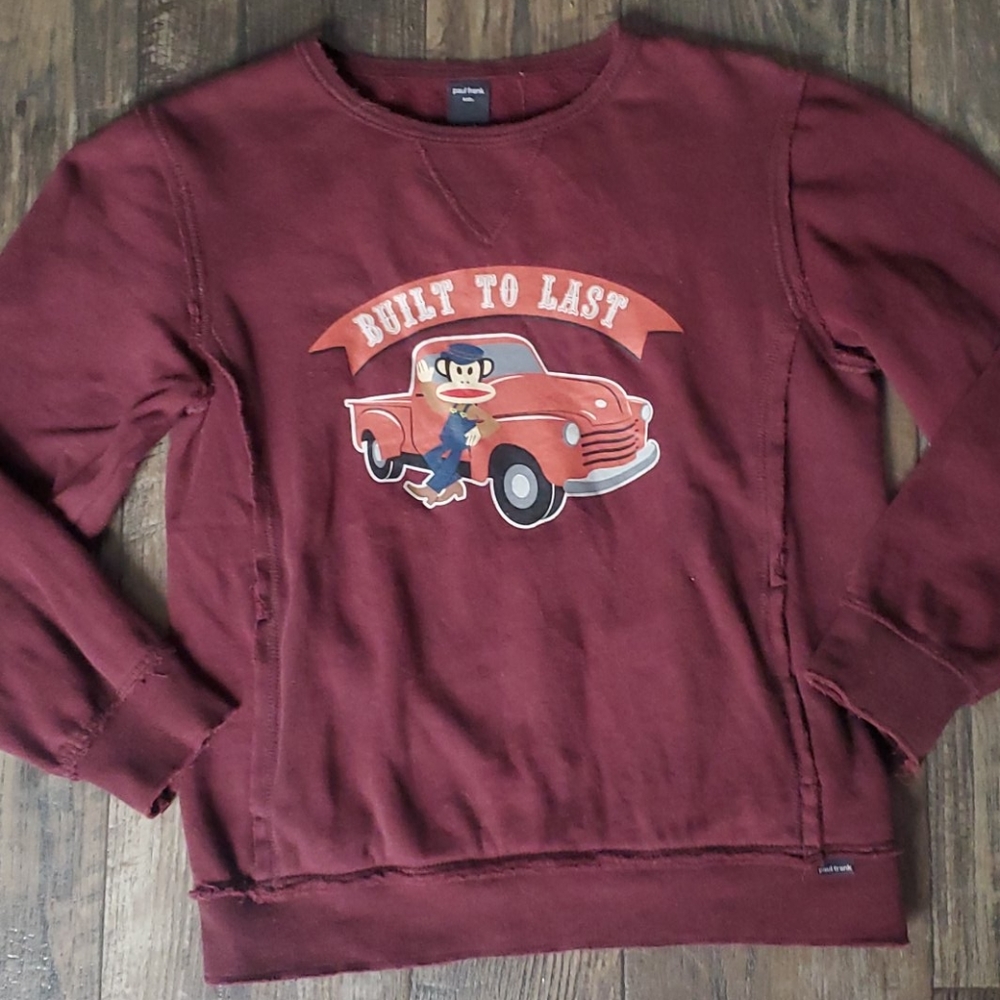 Paul Frank 'Built To Last" Raw Edge Pullover Top